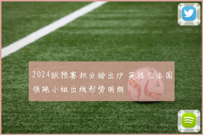 2024欧预赛积分榜出炉 英格兰法国领跑小组出线形势明朗